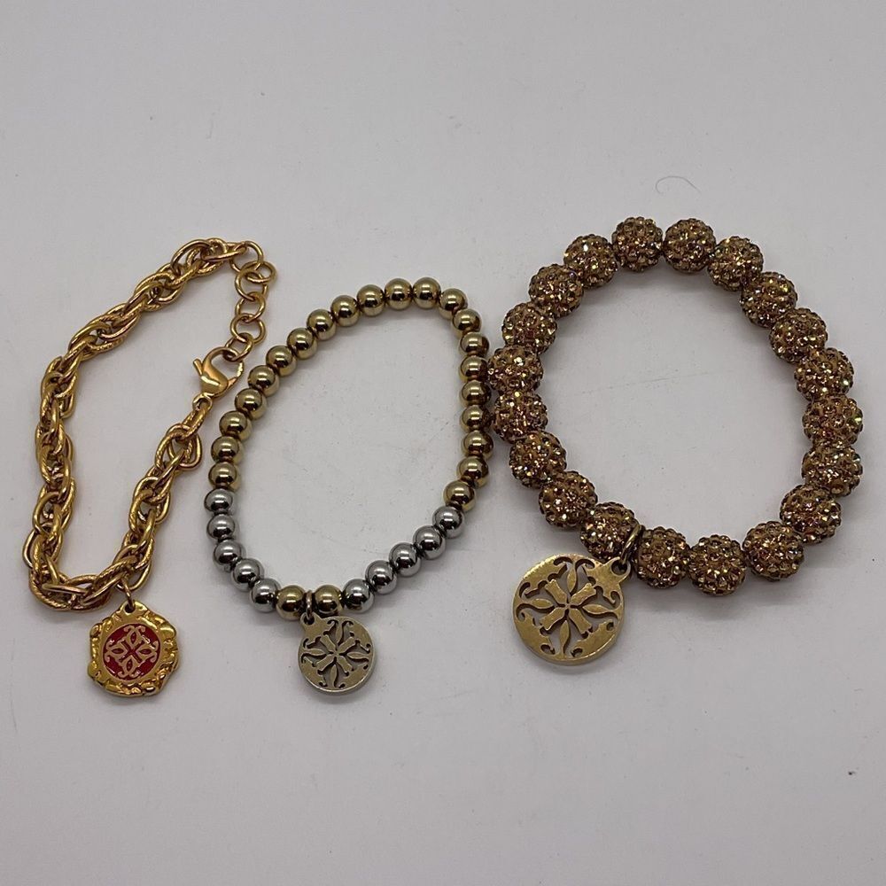 Rustic Cuff Stretch Beaded Bracelets Set - image 1